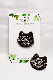 Exclusive: Lady Dinah's Wooden Pin Badge - Lady Dinah's Cat Emporium